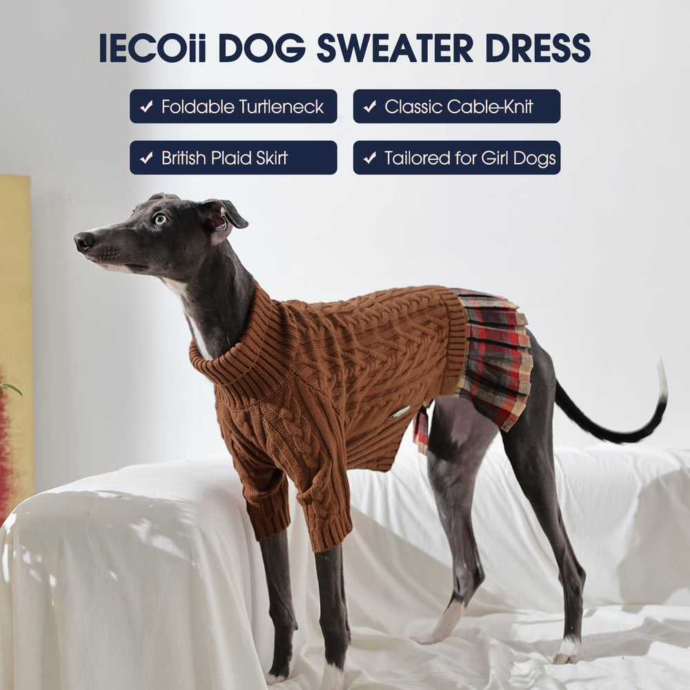 IECOii XL dog sweater dress holiday-ready look for photos