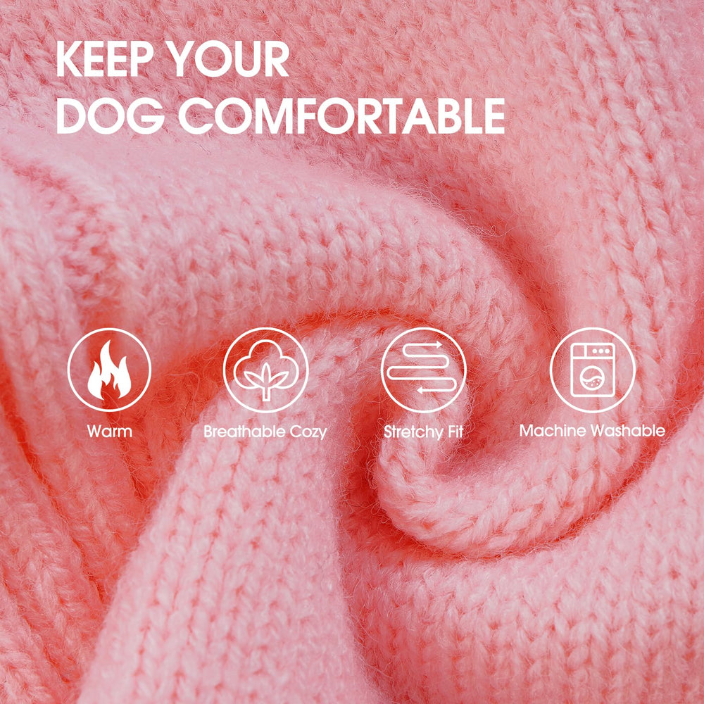 IECOii XL pink turtleneck detail showing neck warmth and snug fit.