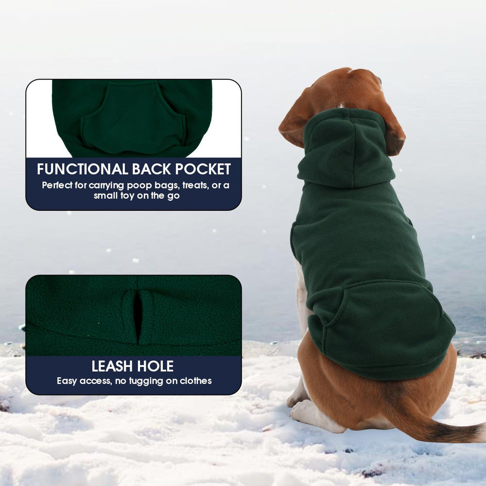 IECOii XXL Dog Hoodie green fleece texture emphasizes lightweight warmth