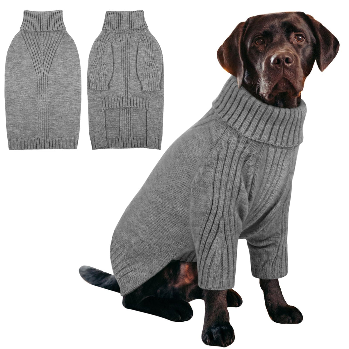 IECOii XXL dog sweater chest 28-inch fit for large breeds warmth on walks