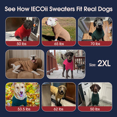 IECOii XXL dog sweater chest measurement 28 inches for precise fit