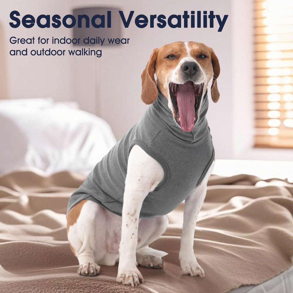 IECOii XXL dog sweater grey fabric close-up showing anti-pilling.