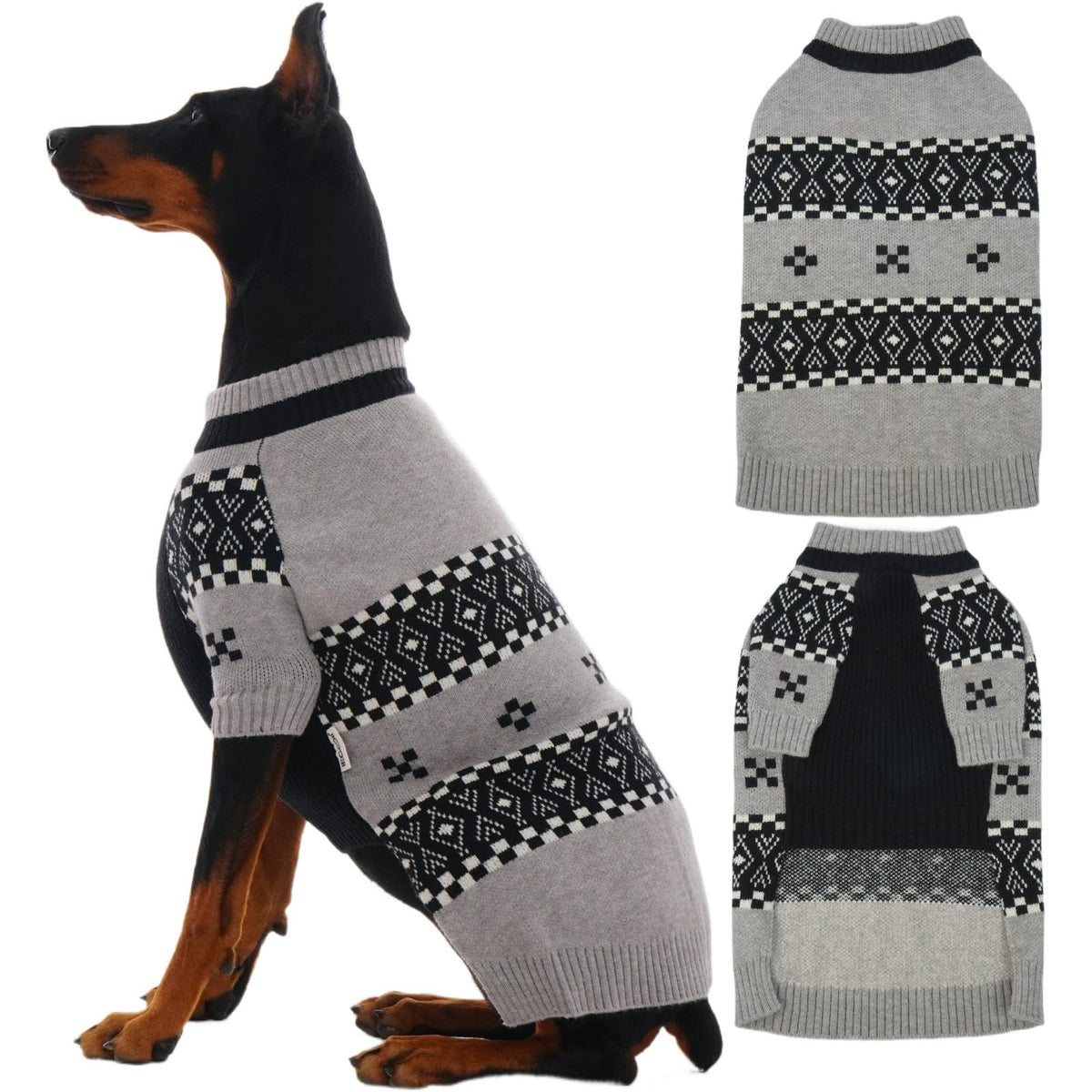 IECOii XXL dog sweater front view keeps large dogs warm during outdoor walks