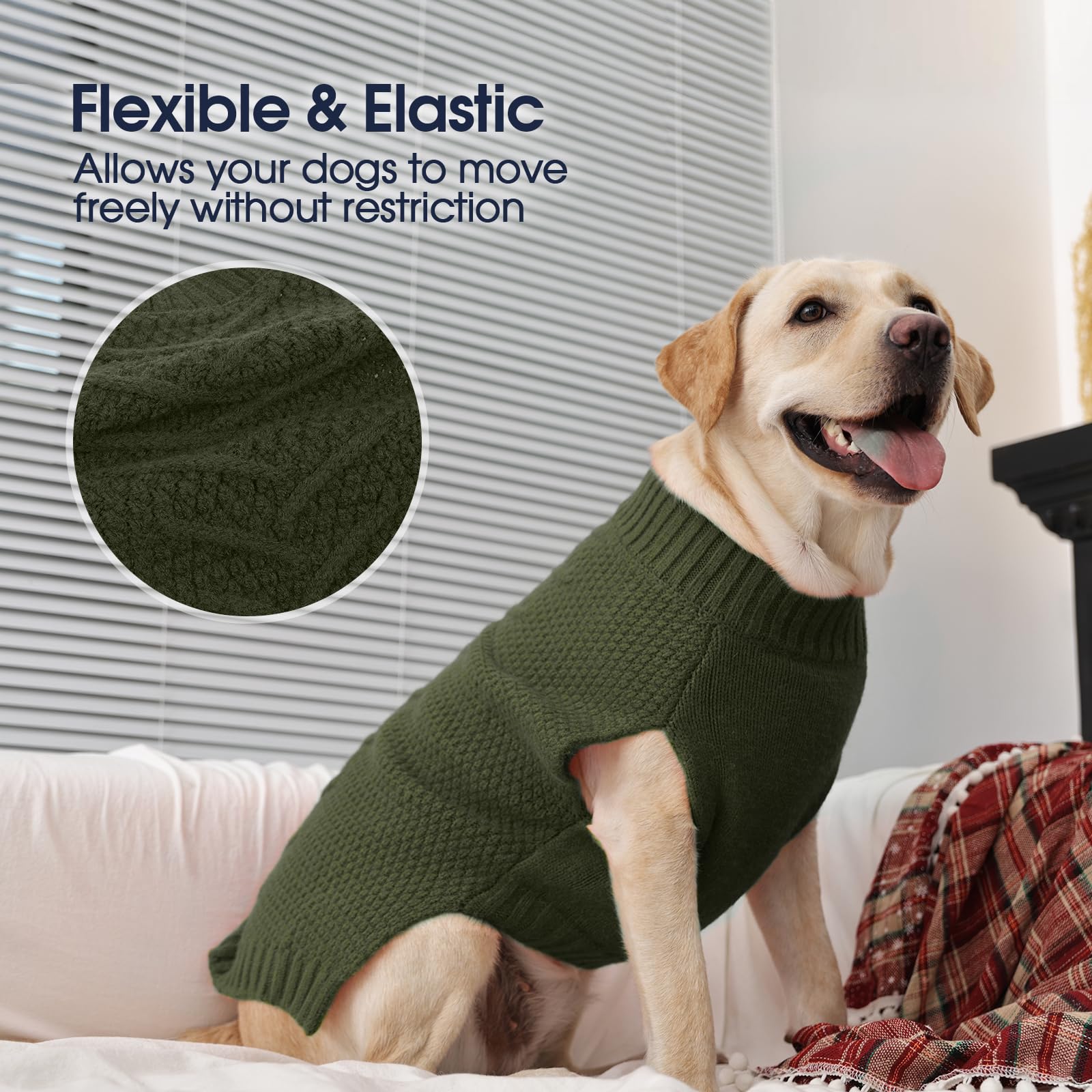 IECOii XXL dog sweater holiday ready outfit for festive occasions