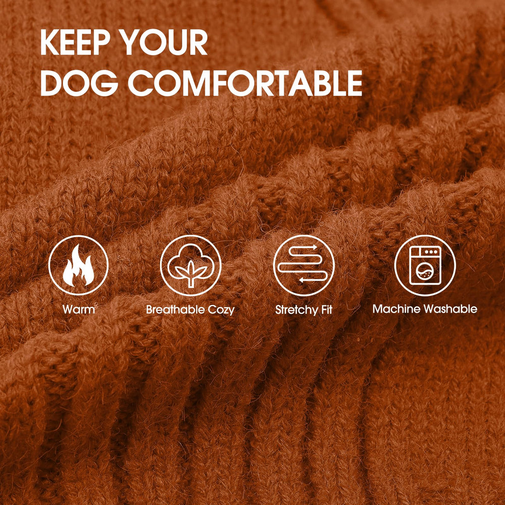 IECOii XXL dog sweater model wearing demonstrates warmth on large dogs.