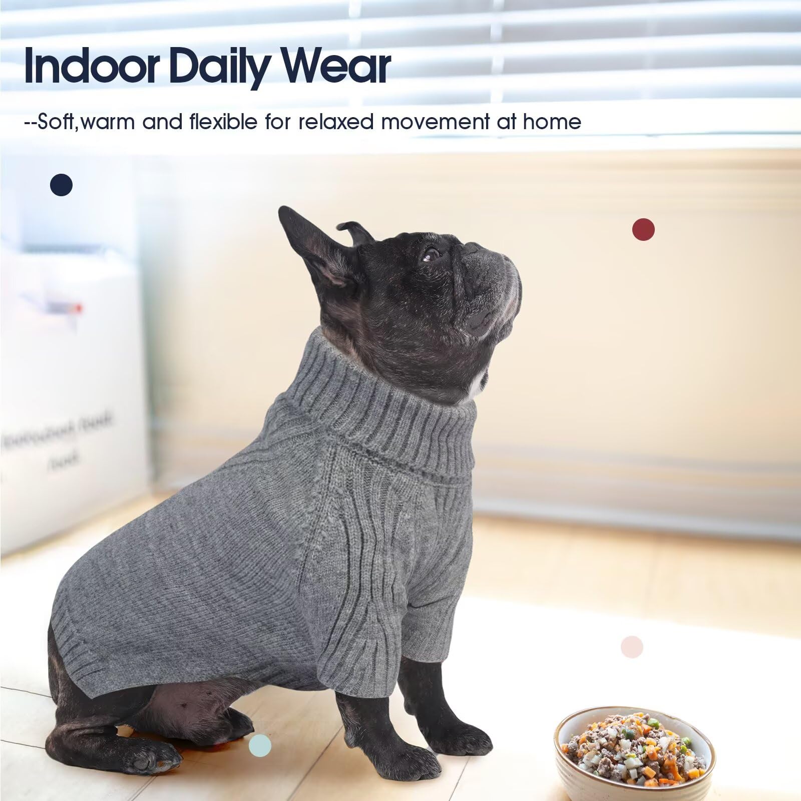 IECOii XXL dog sweater pullover design for easy on/off