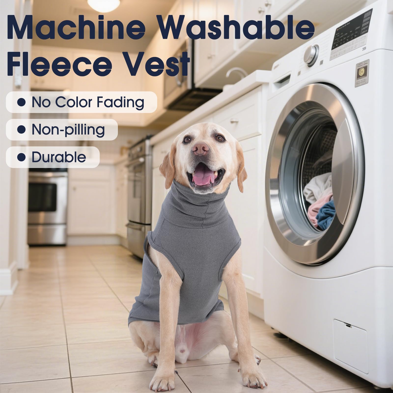 IECOii XXL dog sweater pullover design for easy on/off.