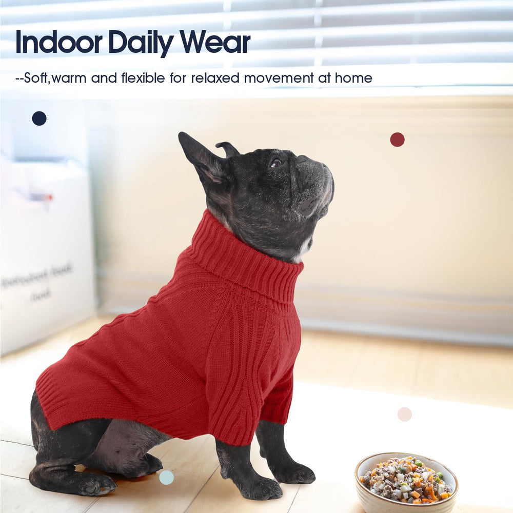 IECOii XXL dog sweater red color option stylish warmth