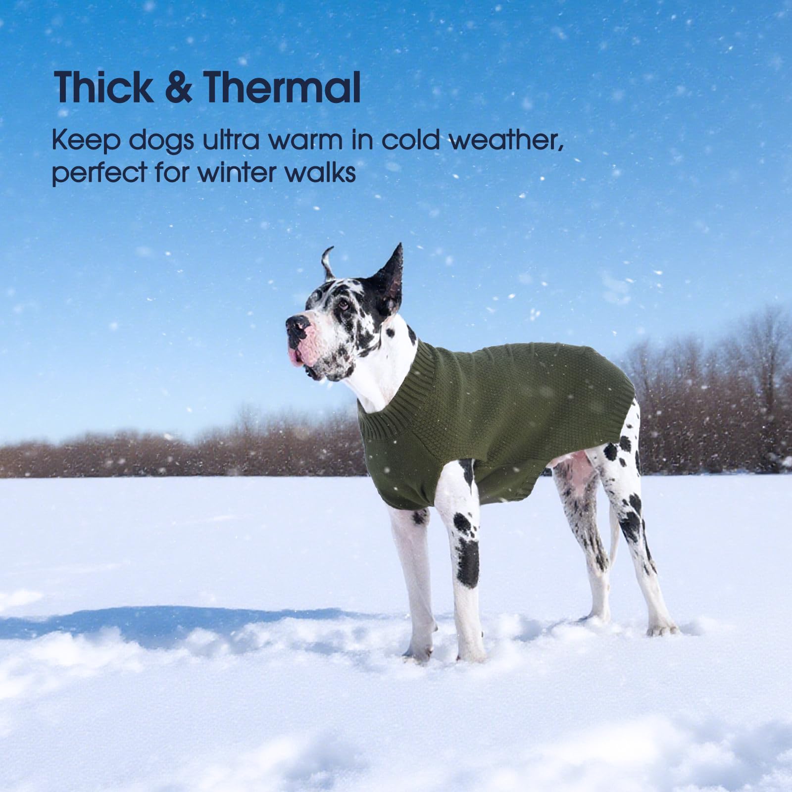 IECOii XXL dog sweater size range from M to 5XL for large breeds