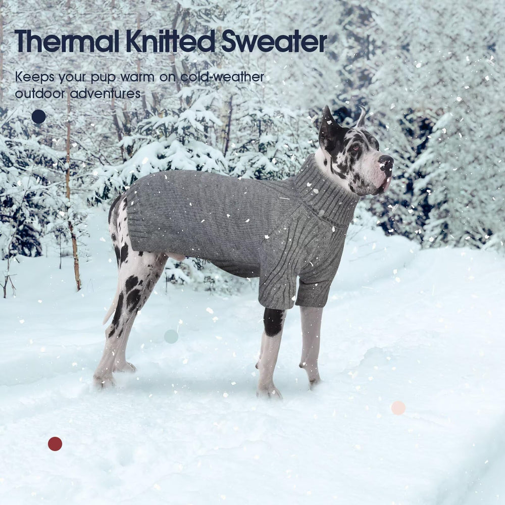 IECOii XXL dog sweater thermal acrylic yarn delivers soft warmth and stretch
