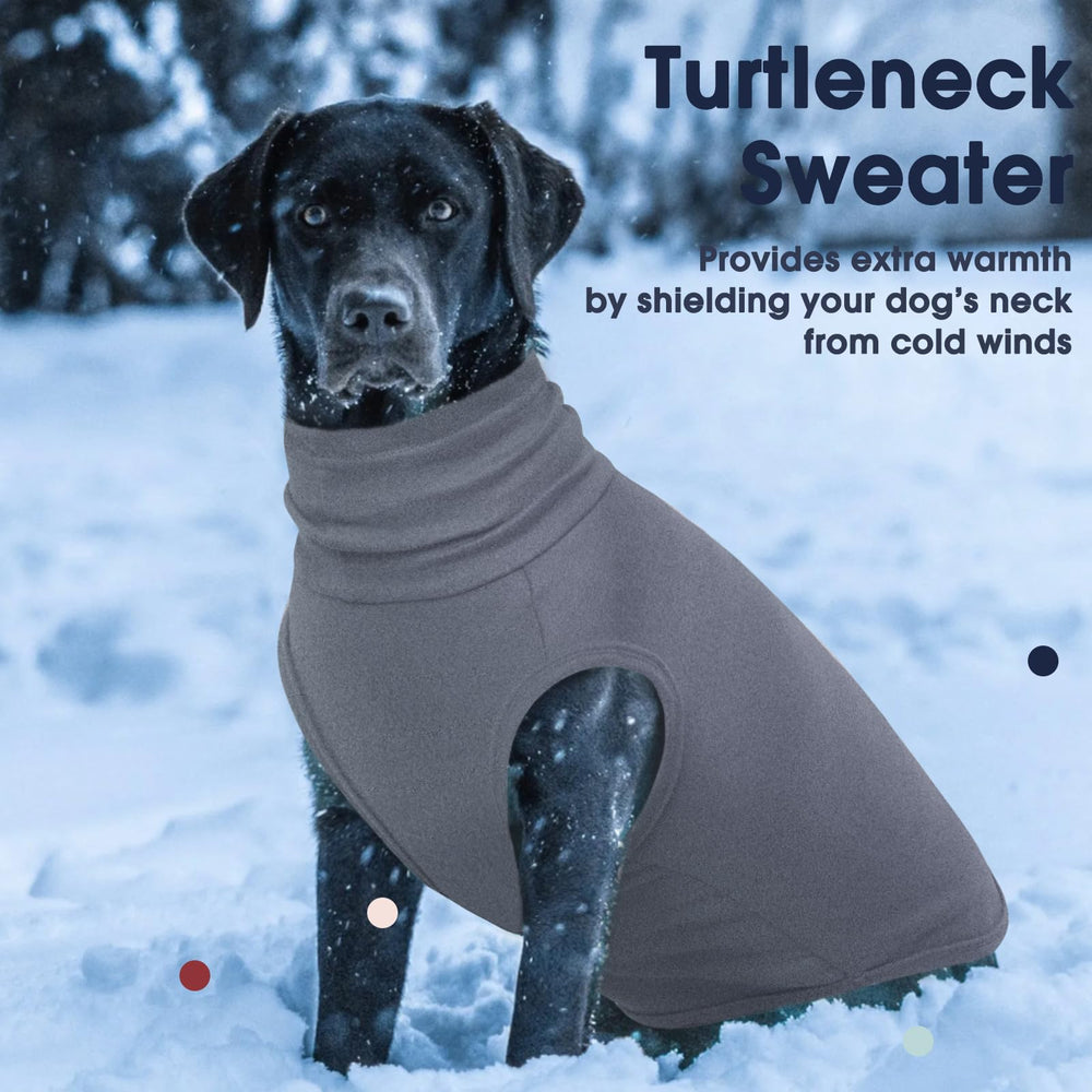 IECOii XXL dog sweater turtleneck close-up for neck warmth.
