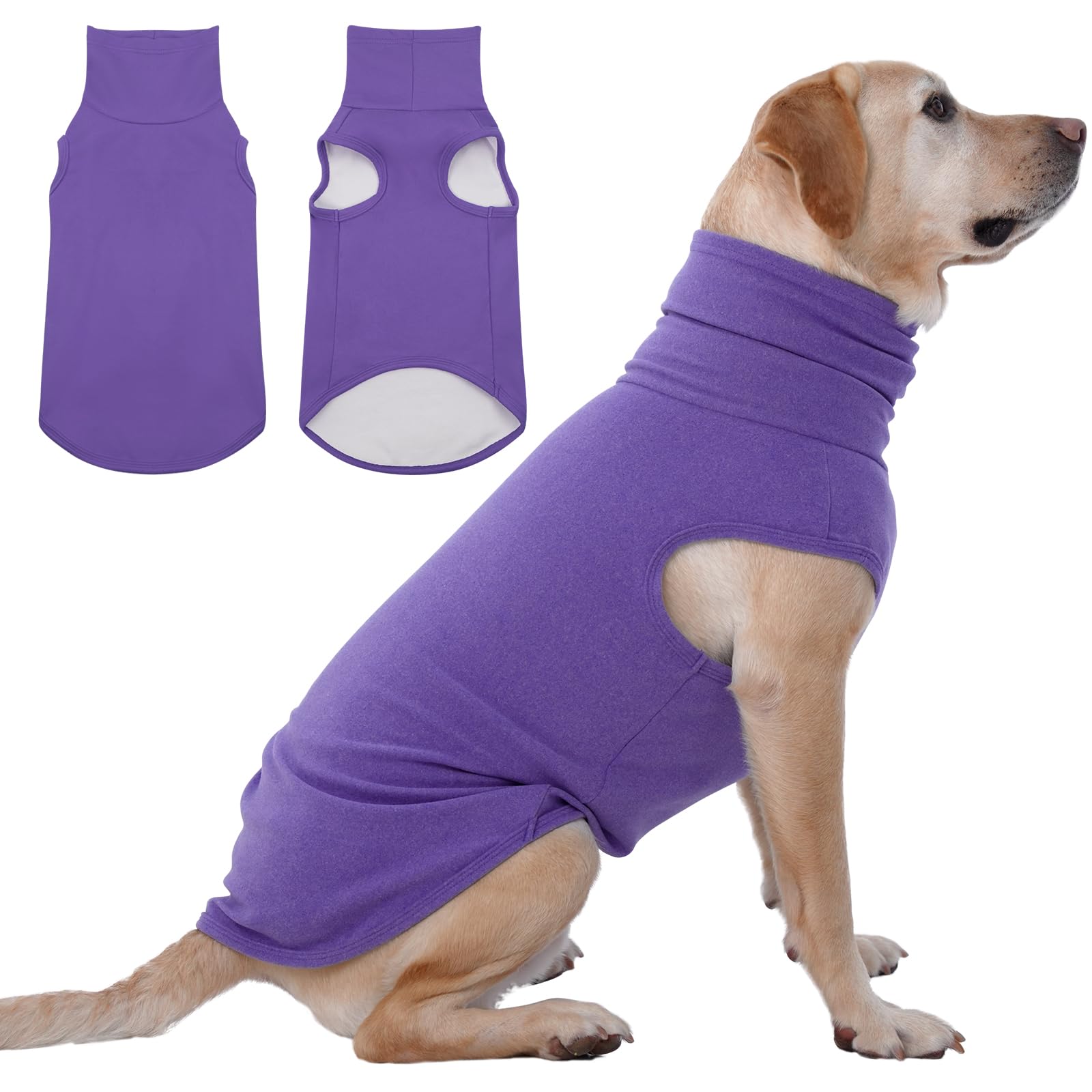 IECOii XXL dog sweater velvet texture close-up showing soft stretch fabric for comfy wear