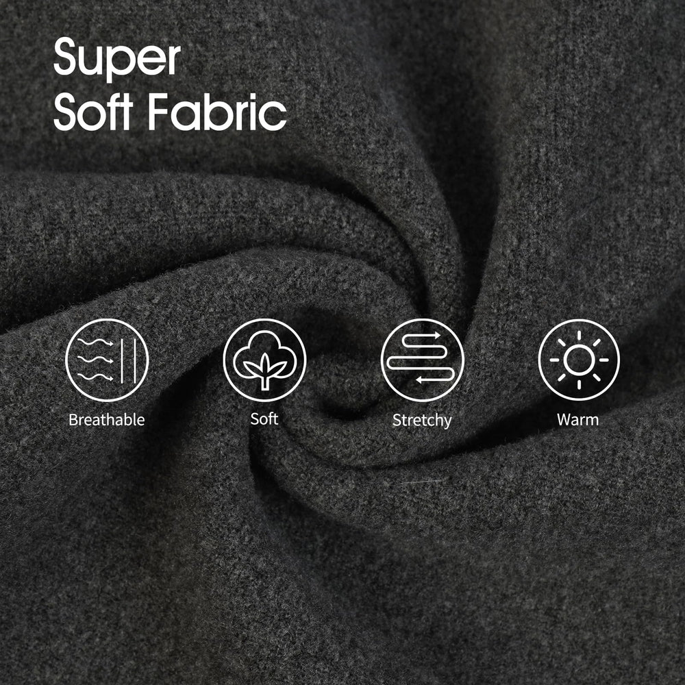 IECOii XXL fleece sweater laid flat showing back length 18.9 inches for fit.