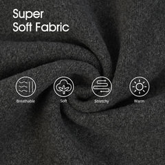 IECOii XXL fleece sweater laid flat showing back length 18.9 inches for fit.