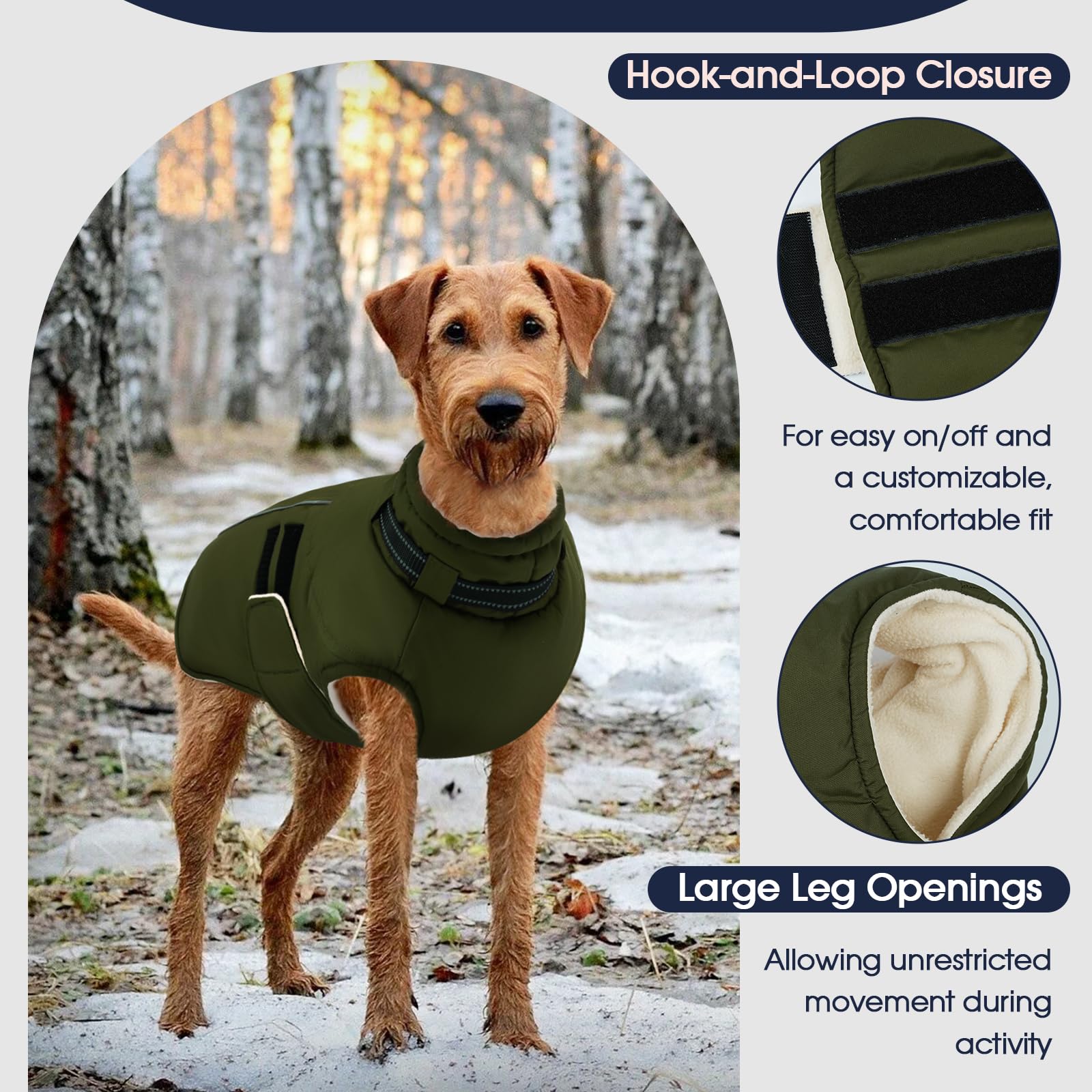 IECOii XXXL coat features reflective strips for safer walks at night