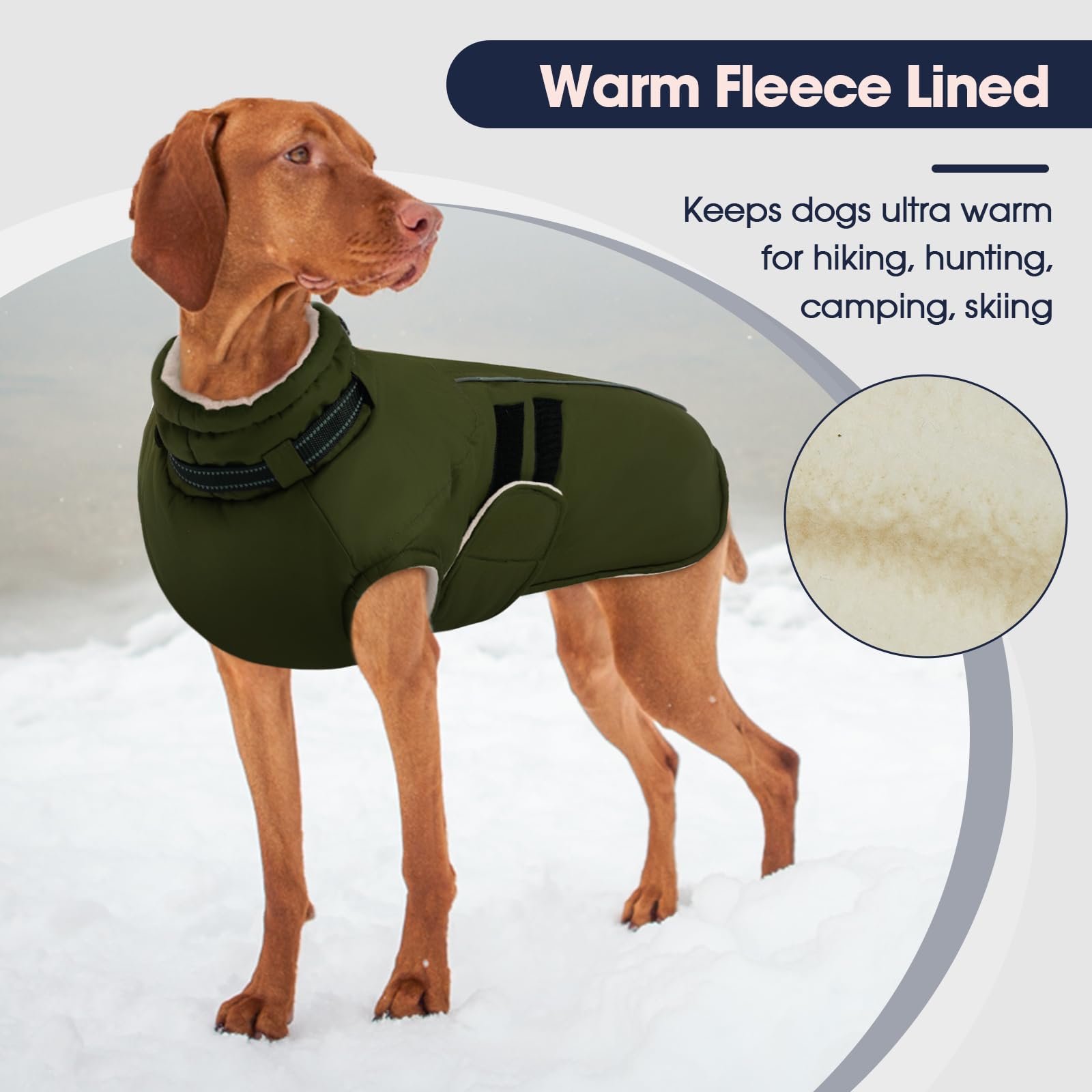 IECOii XXXL waterproof windproof coat keeps dogs dry in snow and rain