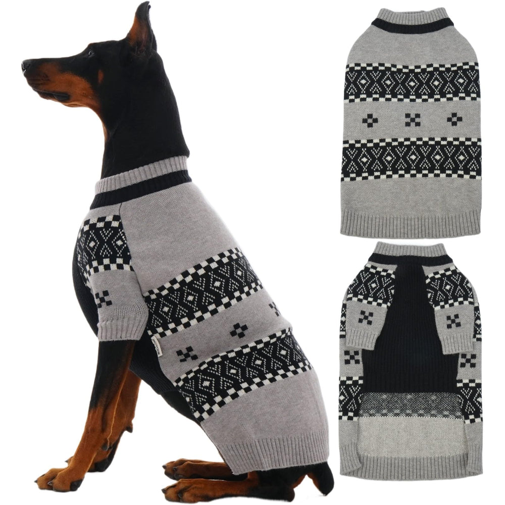 IECOii XXXXL dog sweater front view shows snug fit and cozy warmth for large breeds.