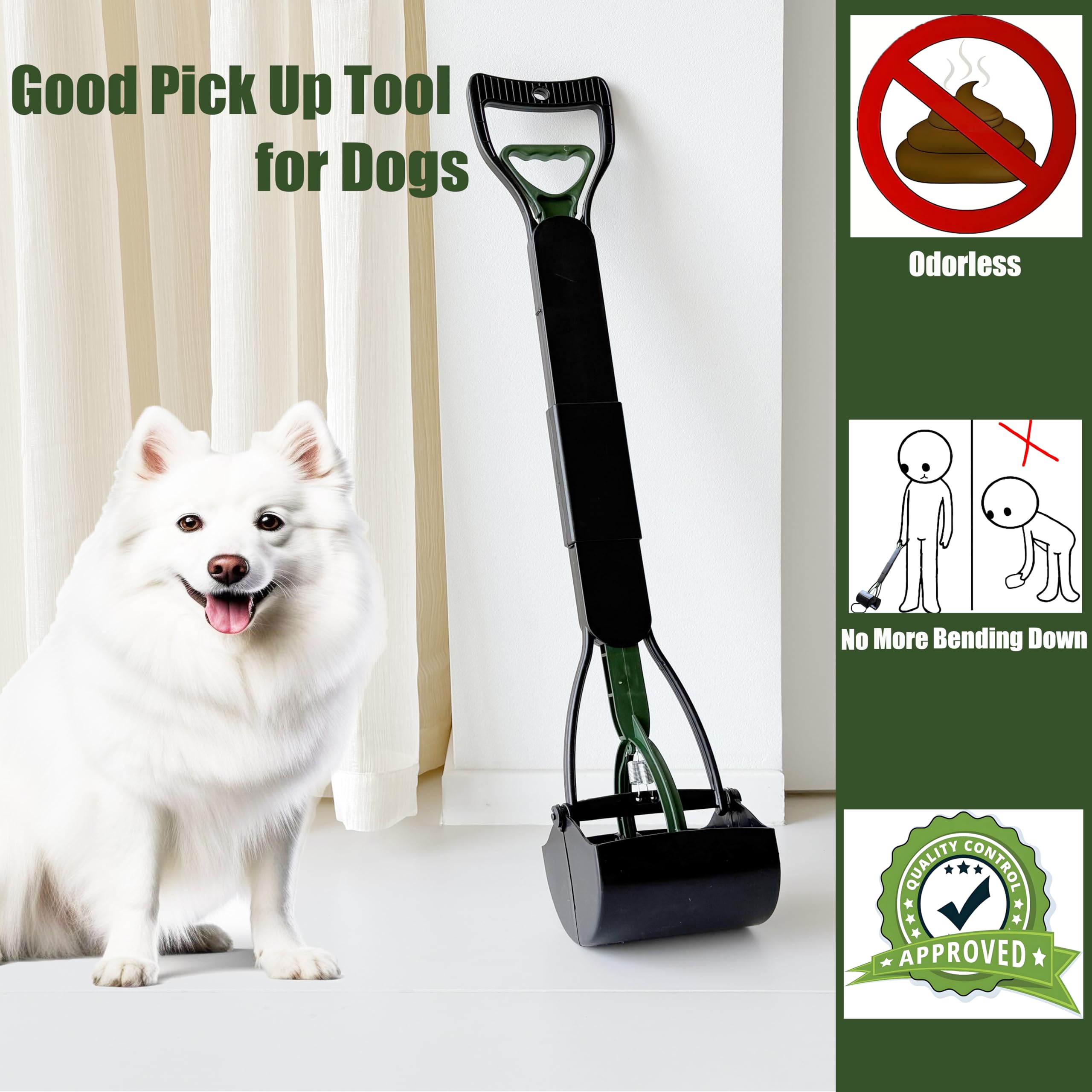 ienjoyed dog pooper scooper teeth pickup ensures thorough waste collection on grass
