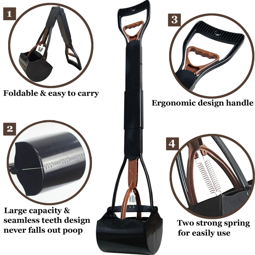 ienjoyed foldable pooper scooper compact design for easy carry and storage