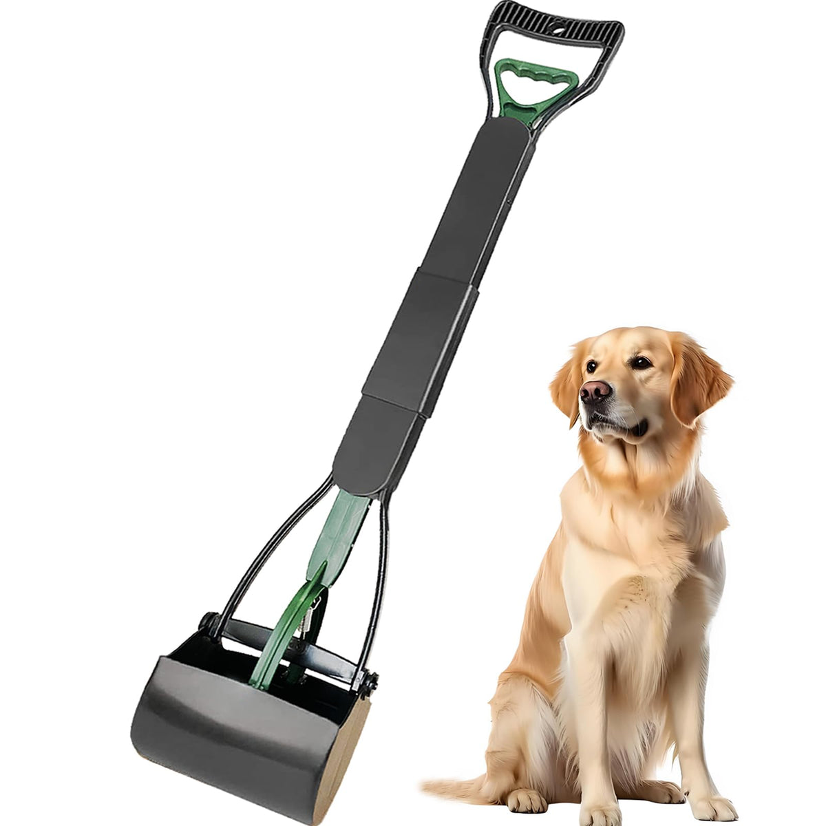 ienjoyed pooper scooper 32-inch handle standing cleanup for easier pet mess duty