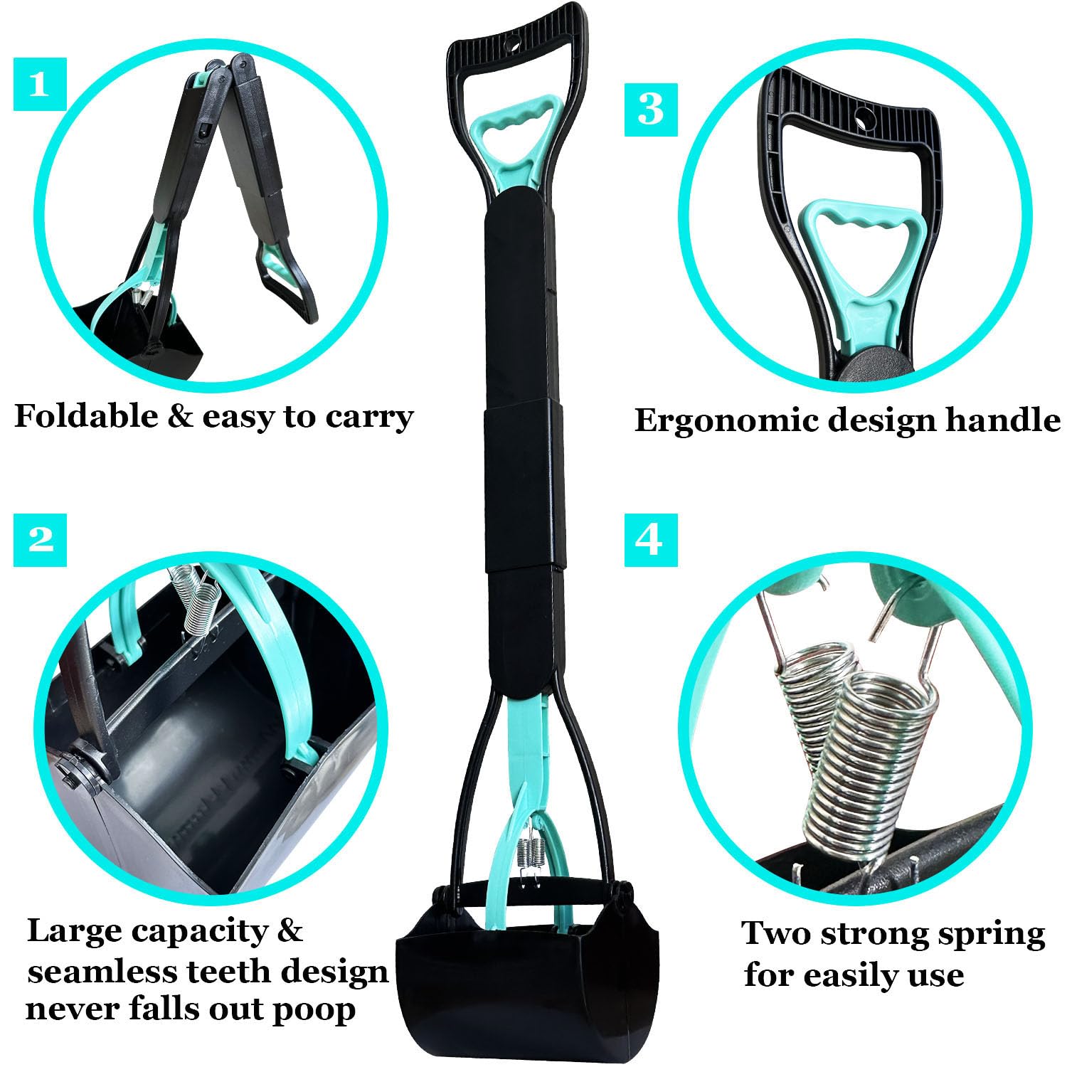 ienjoyed pooper scooper 32in extended reach helps avoid bending