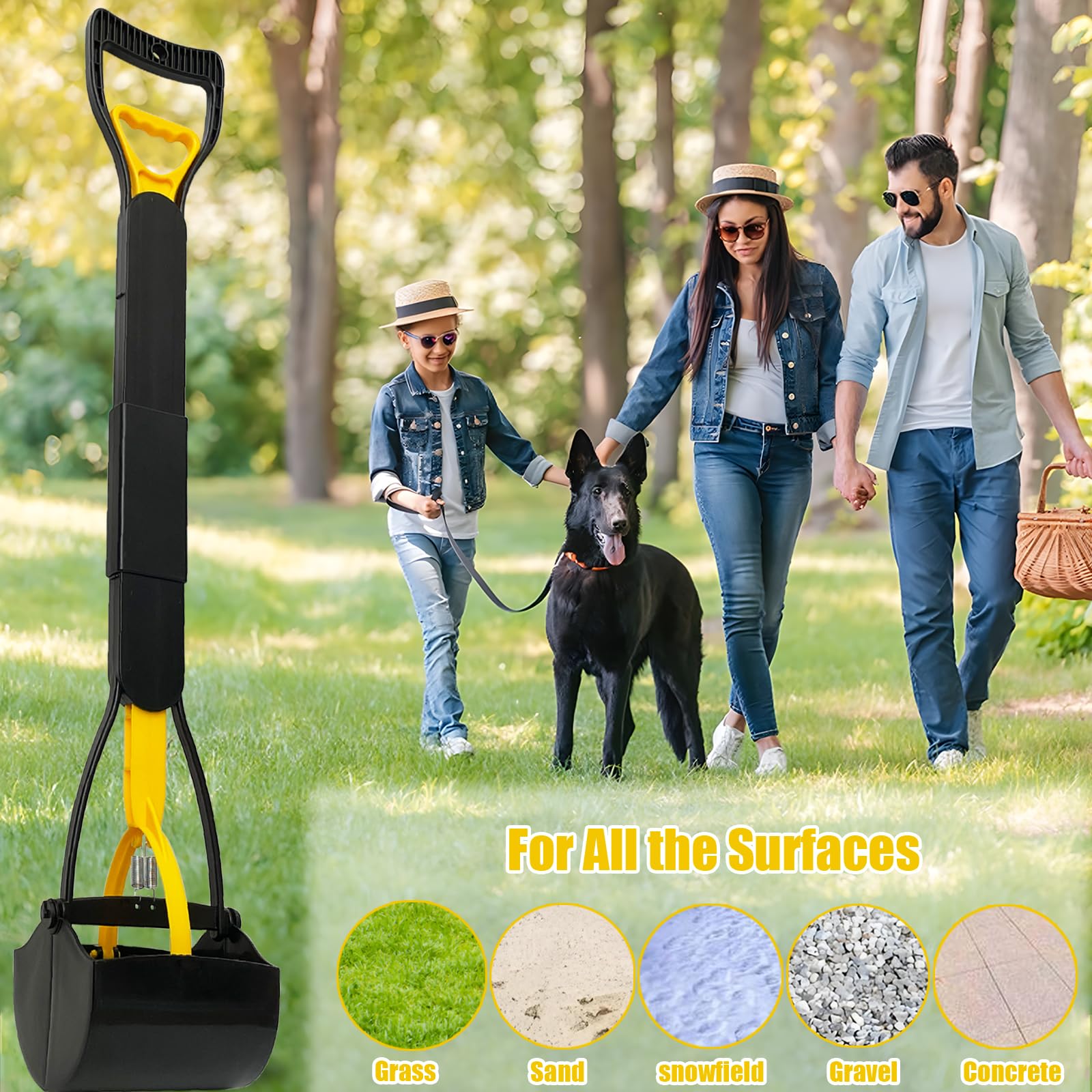 ienjoyed pooper scooper easy-one-handed-use scoop with one hand