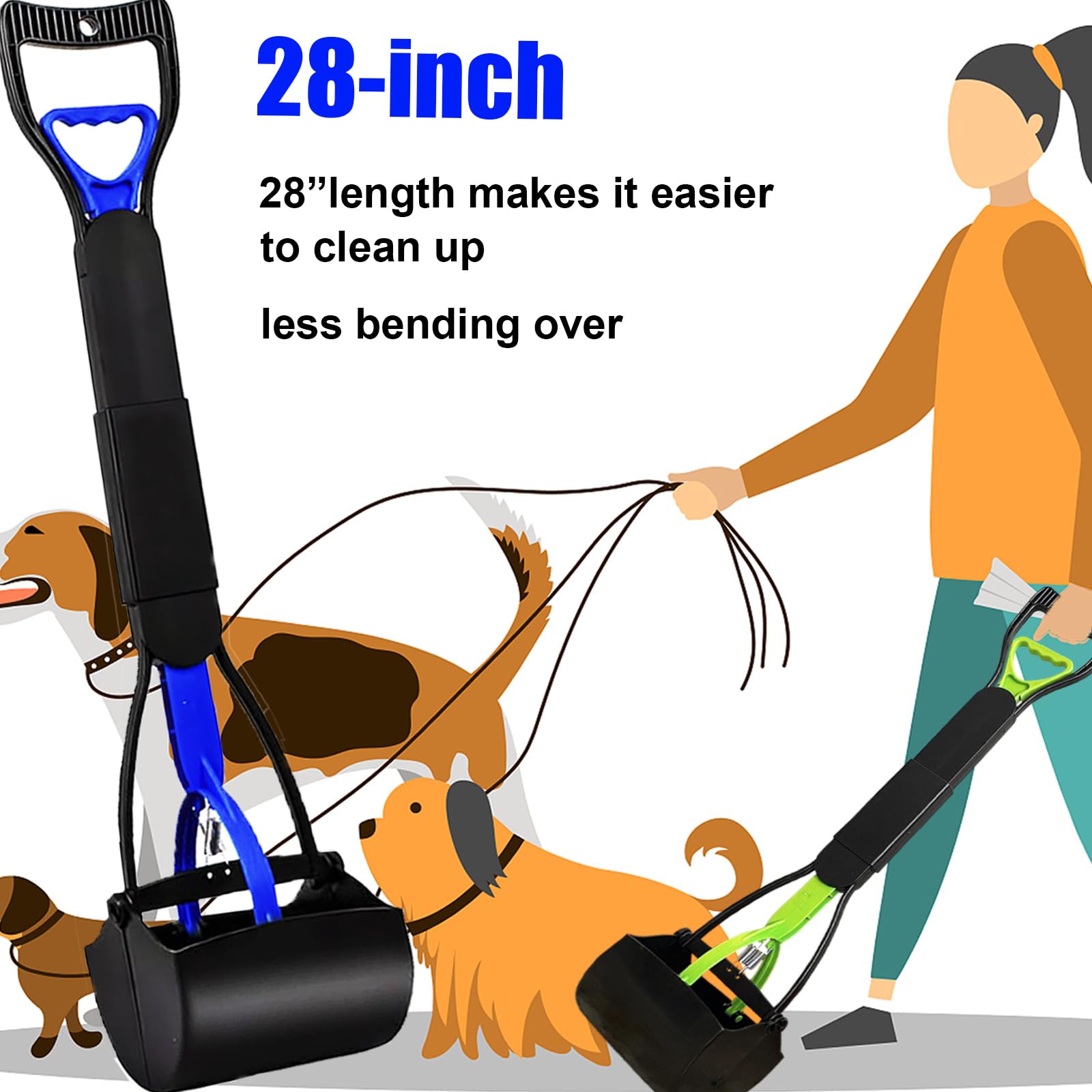 ienjoyed pooper scooper teeth closed design keeps waste contained and leak-free.
