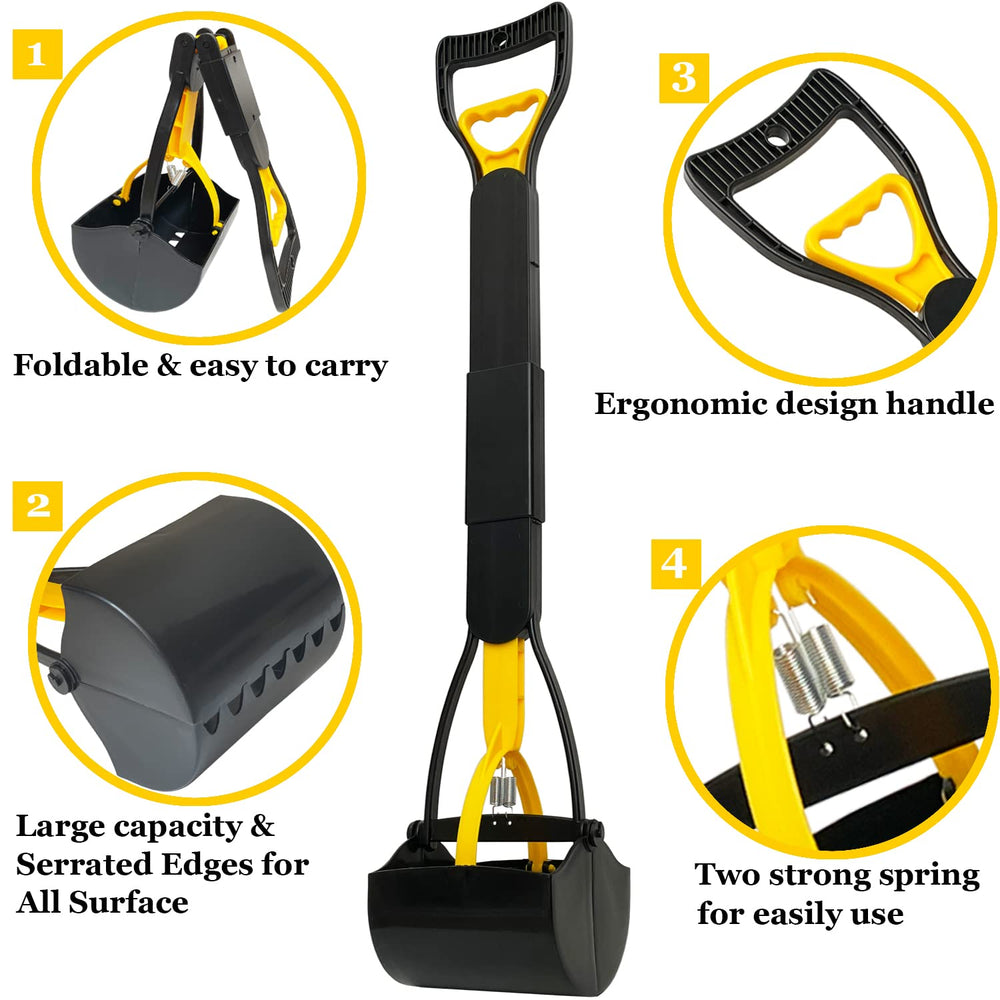 ienjoyed pooper scooper teeth for pickup ensure secure collection on grass and pavement