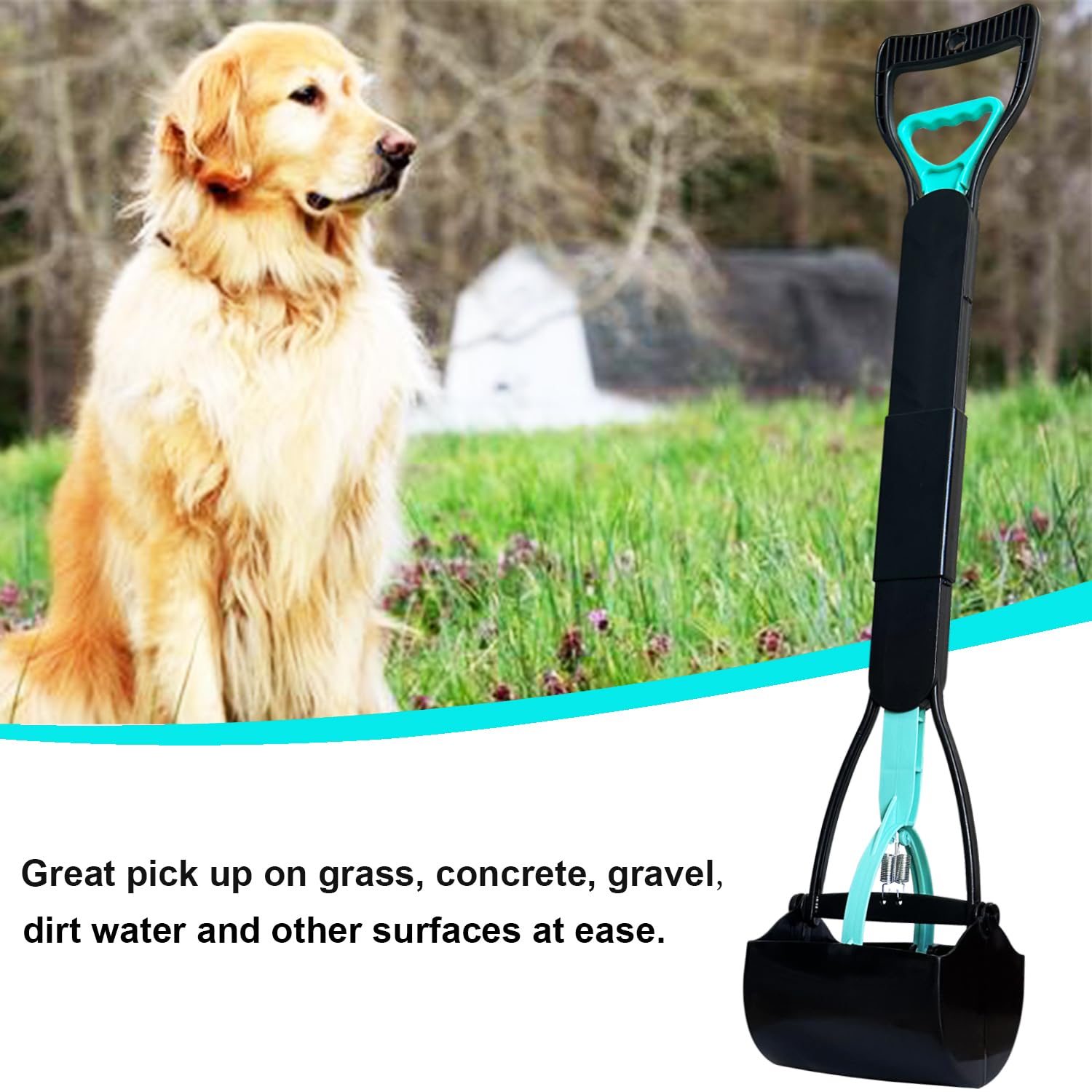 ienjoyed pooper scooper for yard cleanup on grass and gravel