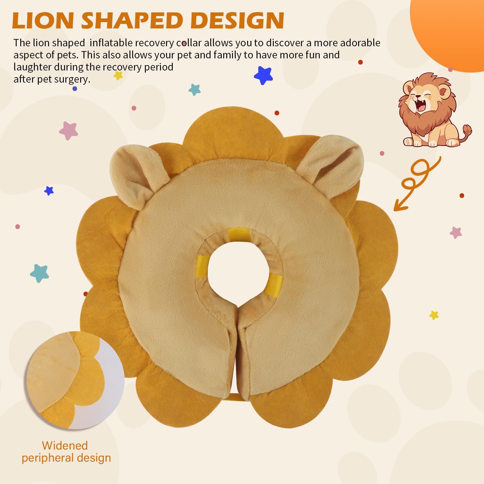 IEUUMLER brown-lion-xl packable collar is travel-friendly