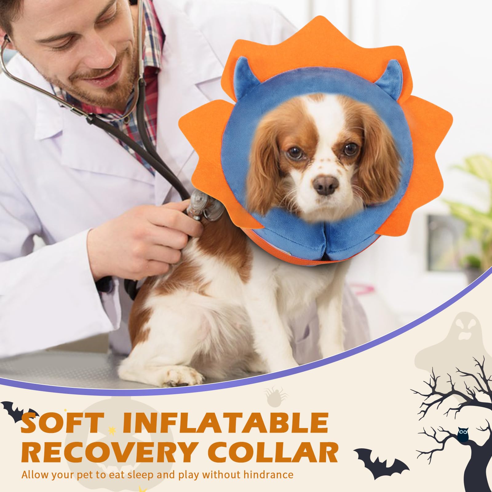 IEUUMLER inflatable collar deflates for easy storage and travel