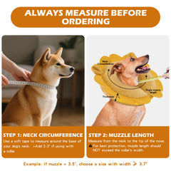 IEUUMLER size chart guide neck measure image emphasizes accurate sizing to prevent slipping.