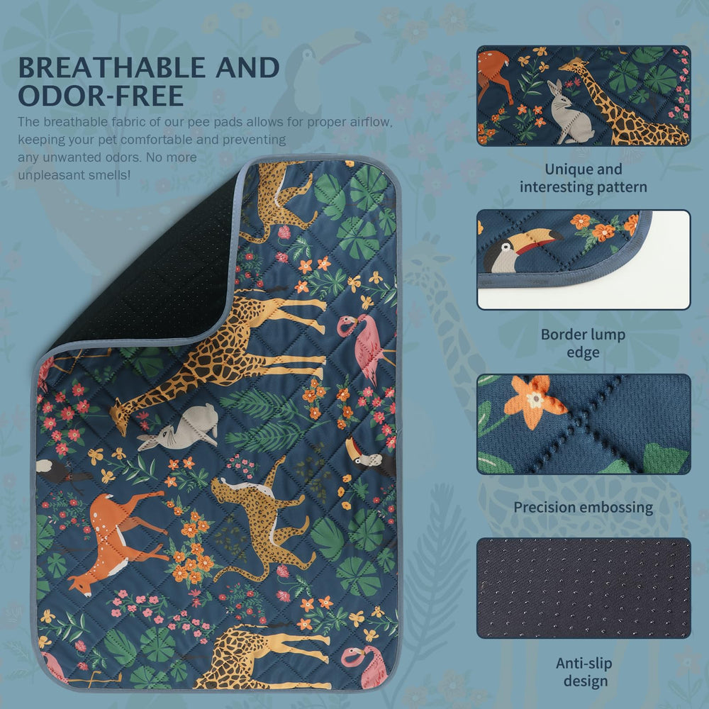 IEUUMLER forest-pattern pads two-pack ideal for puppy training and playpen use.