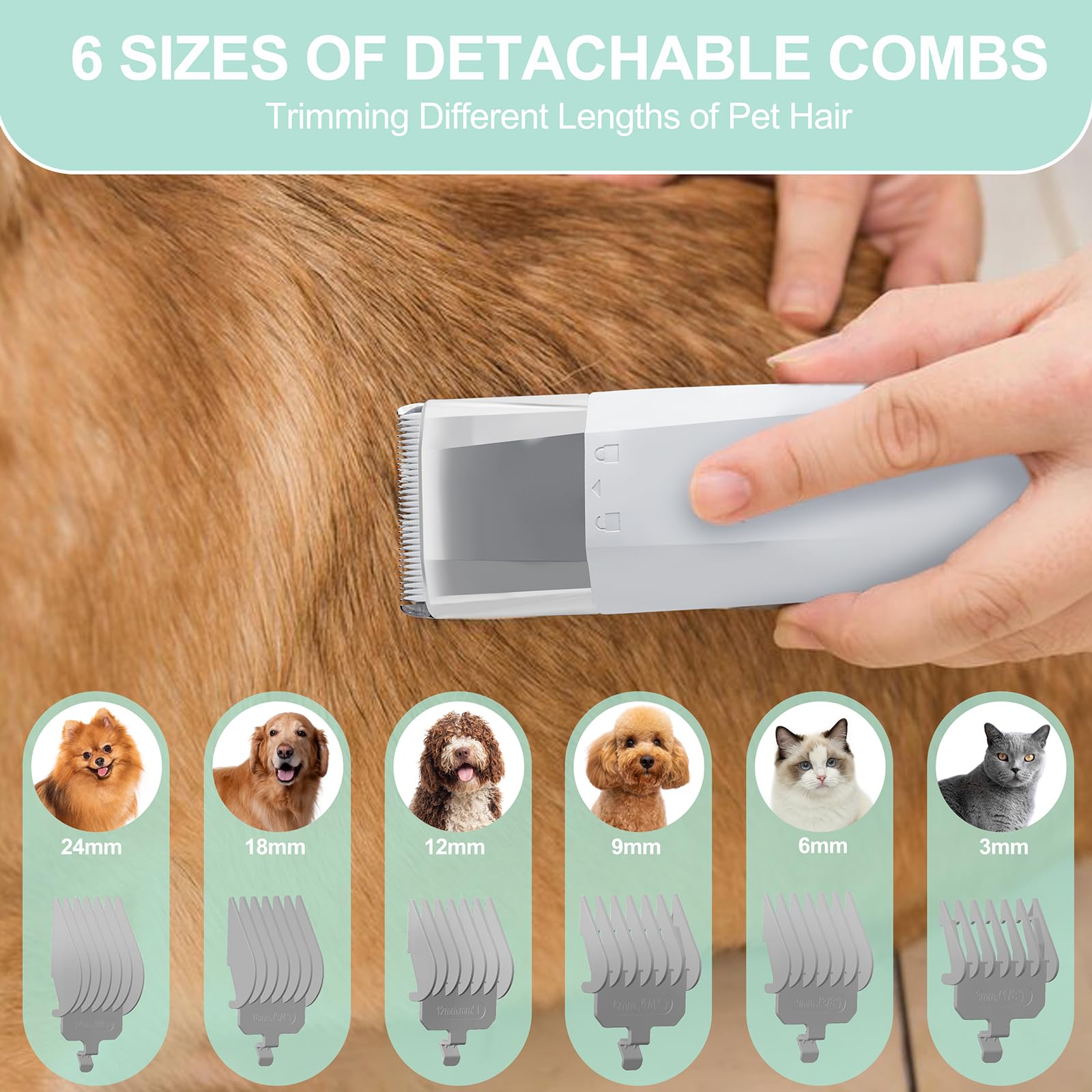 IEVENW cleaning nozzle image directs suction for clean grooming sessions.