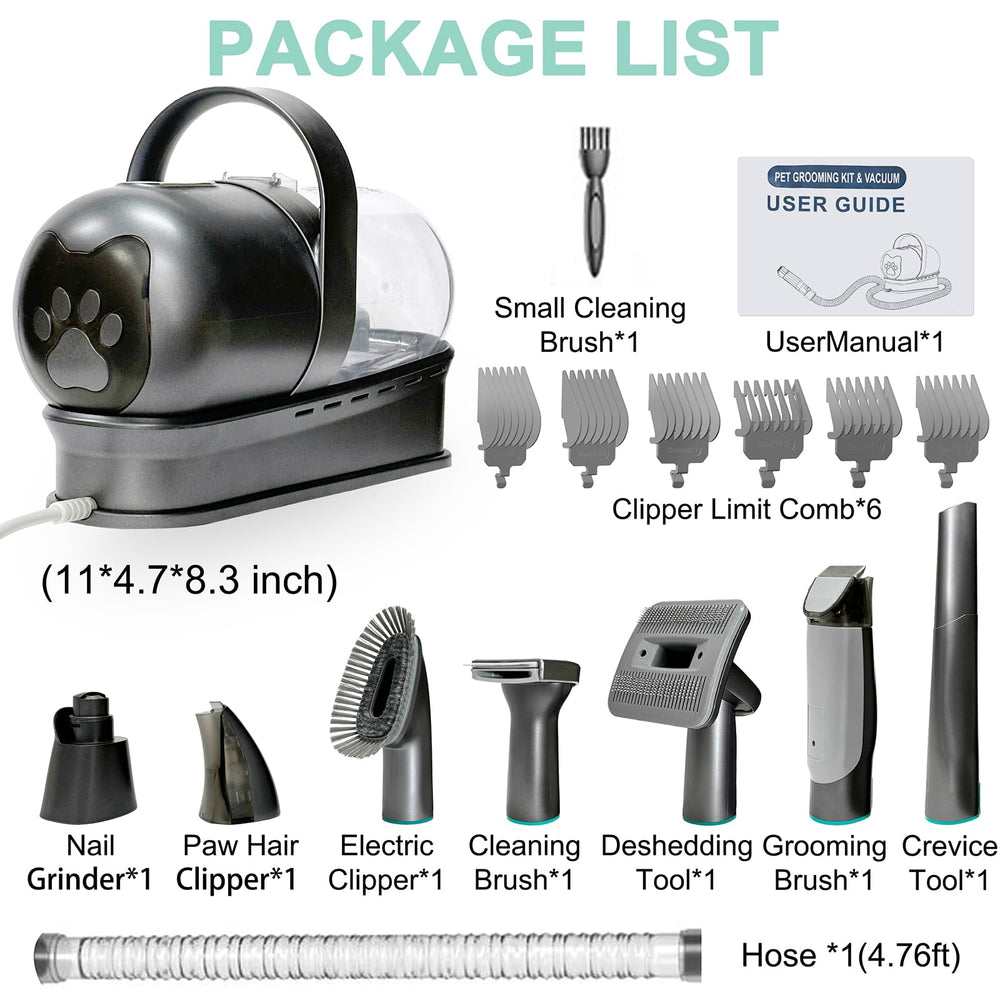 IEVENW pet grooming vacuum kit noise-reduction design supports calm grooming sessions