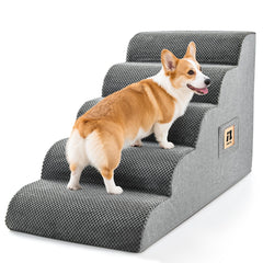 IFNOW dog stairs 5-step bed-couch grey provide safer access for small pets