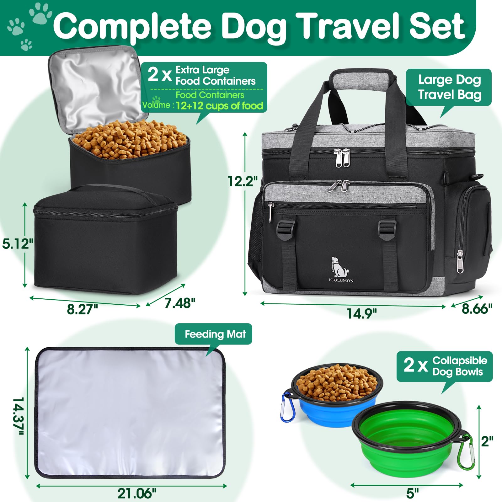 IGOLUMON collapsible dog bowls highlight convenient hydration and feeding wherever you roam
