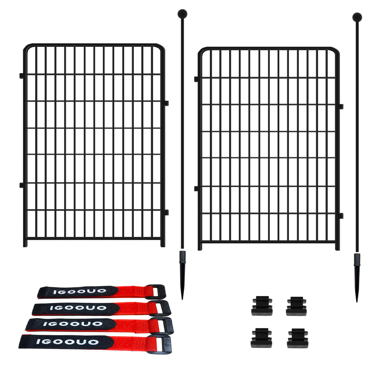IGOOUO dog playpen outdoor 36-high secures medium and large dogs outdoors.