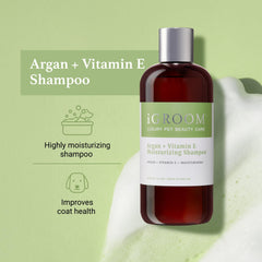iGroom argan oil droplets highlighting nourishing skin care for pets