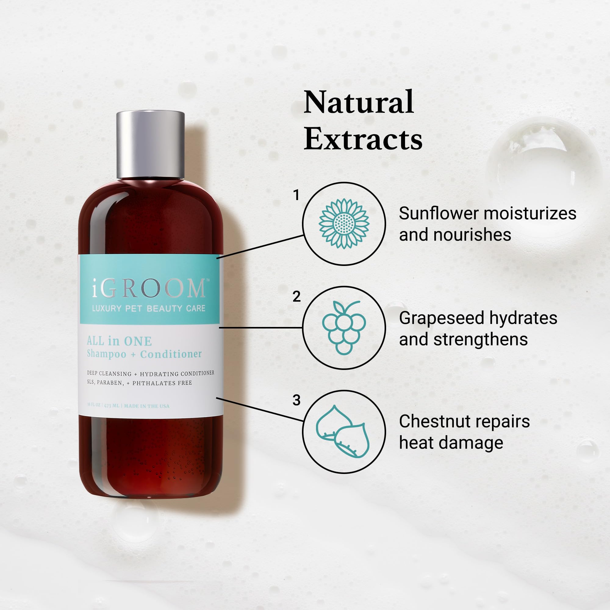 iGroom paraben-free sulfate-free formula for pet-safe grooming