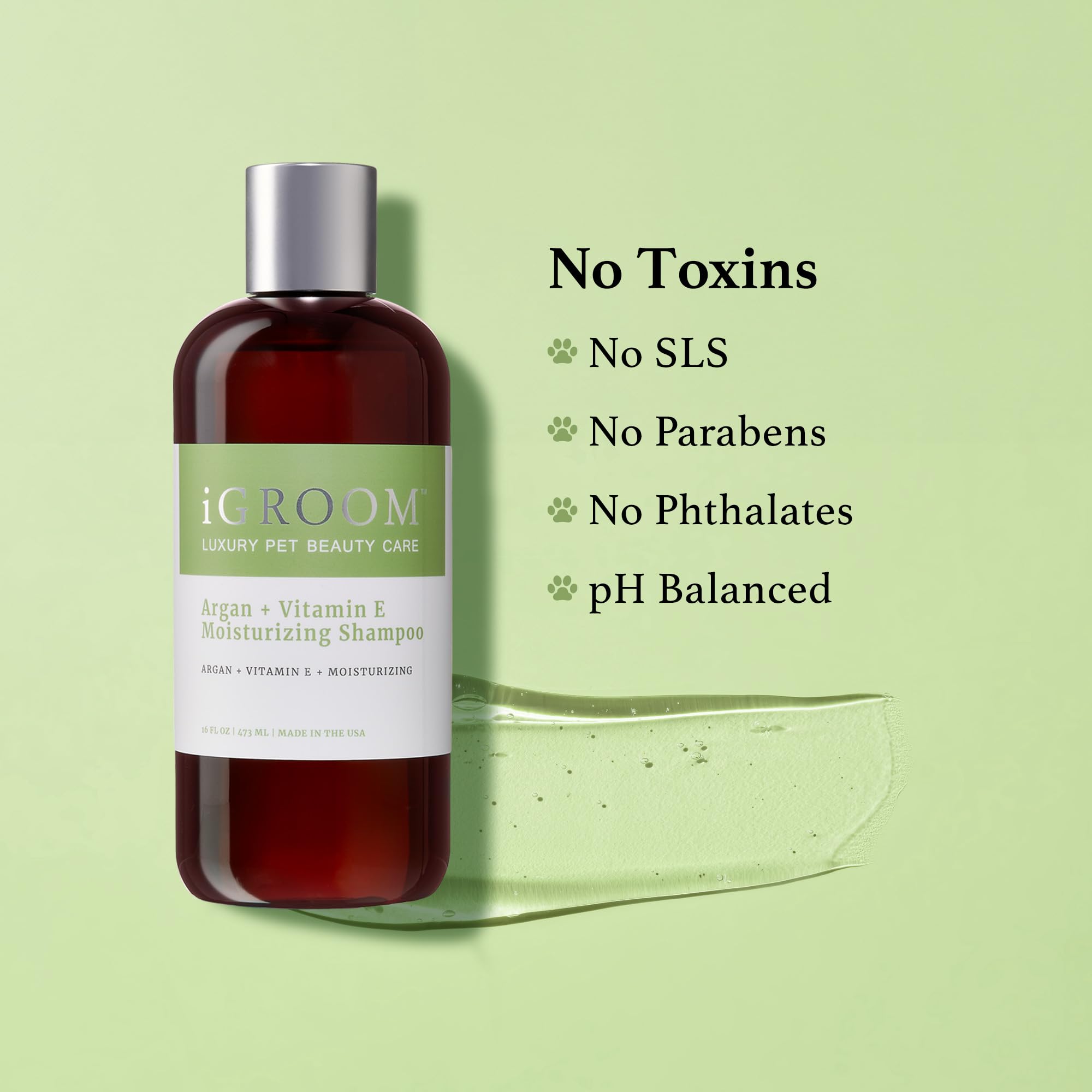 iGroom bottle with pump showing easy dilution and use for pros