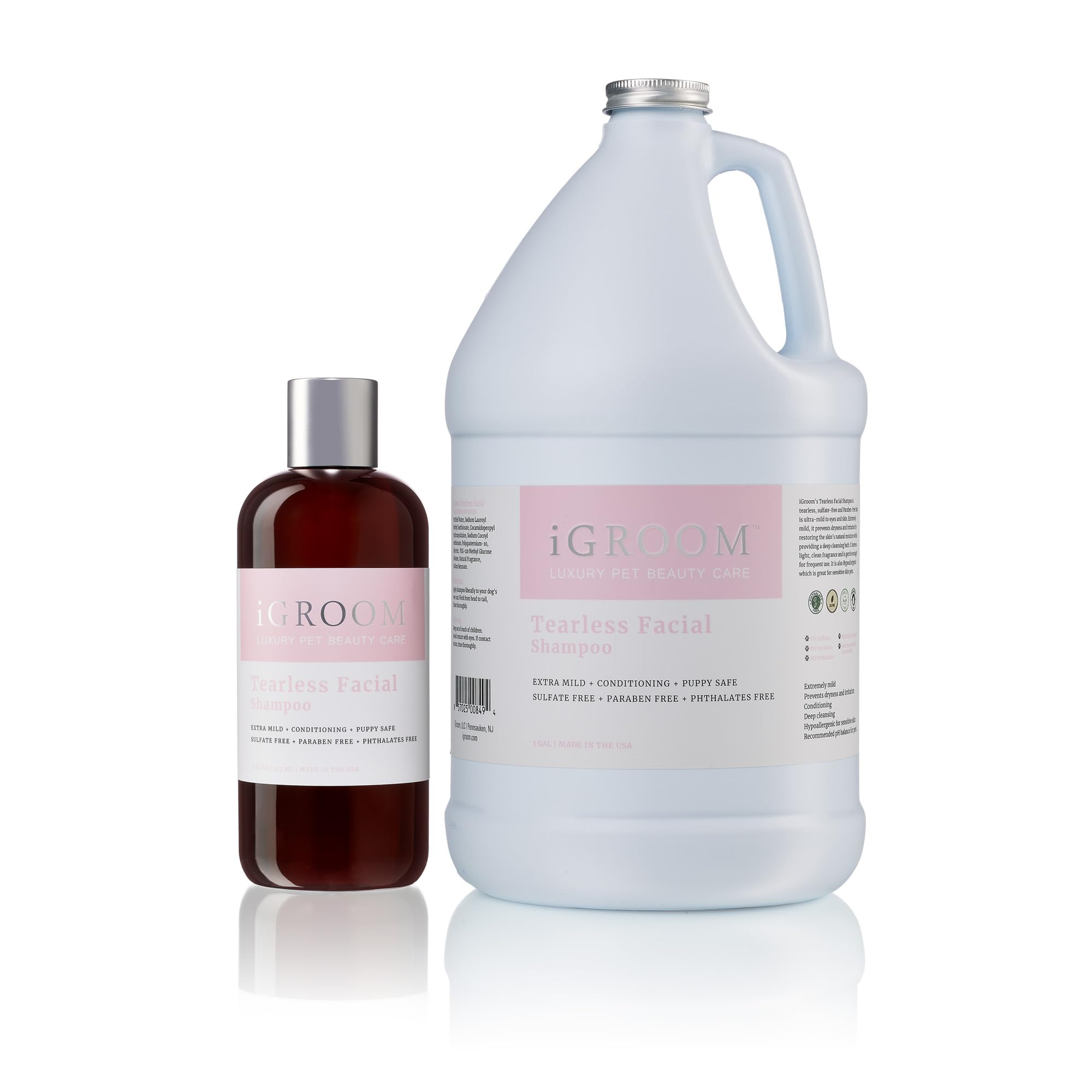 iGroom Tearless Shampoo salon-quality bottles imply professional-grade results