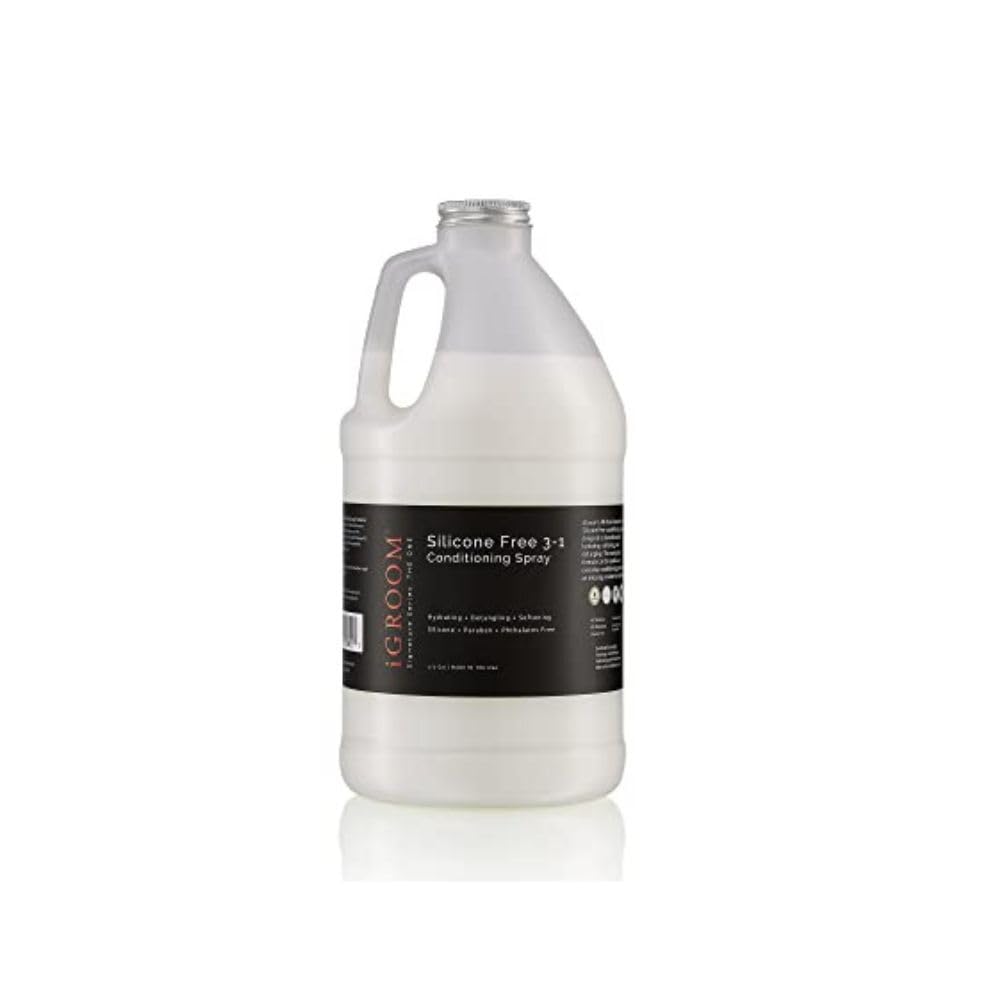 igroom silicone-free 3-in-1 dog conditioning spray bottle delivers detangling and hydration