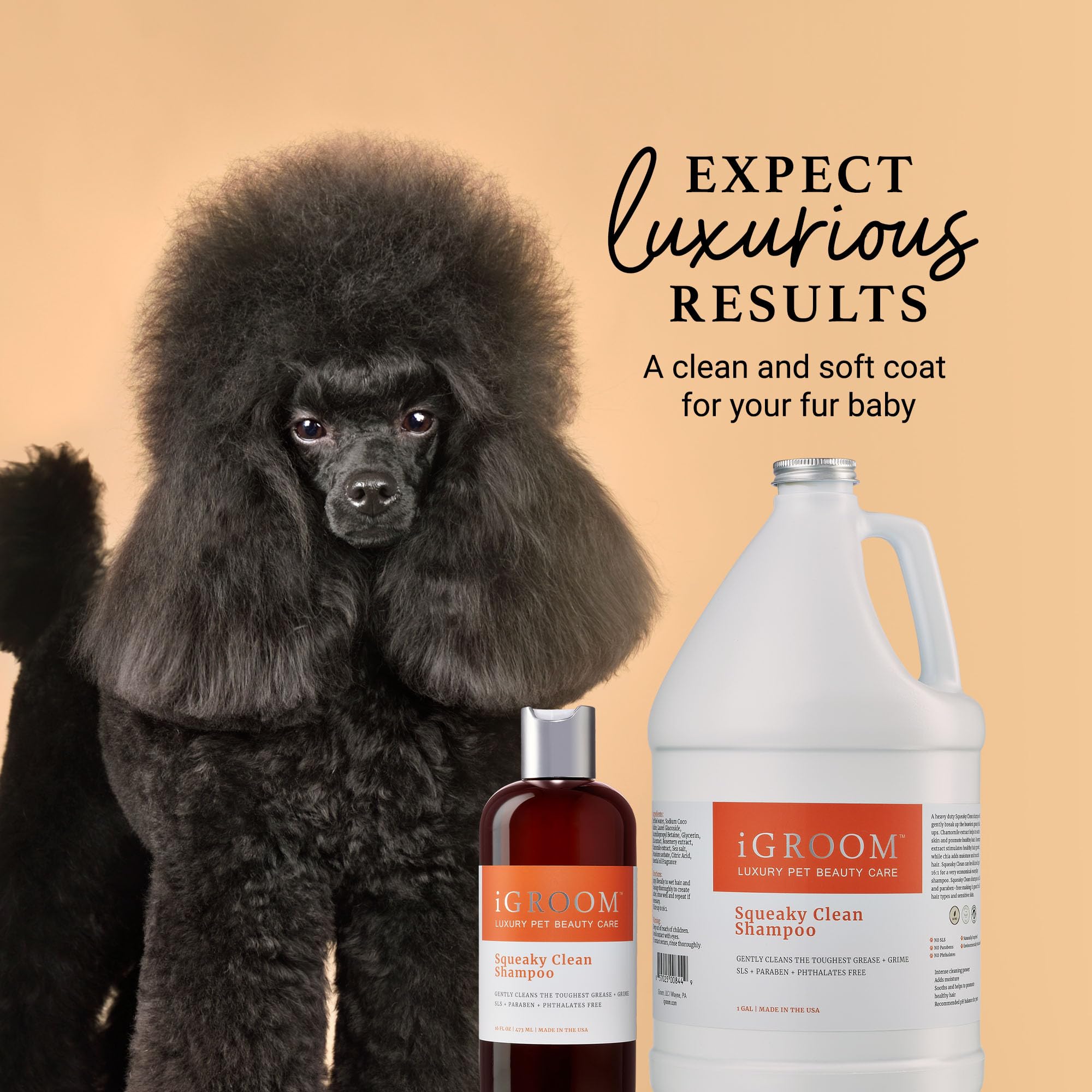 Rosemary extract in iGroom Squeaky Clean supports coat health.