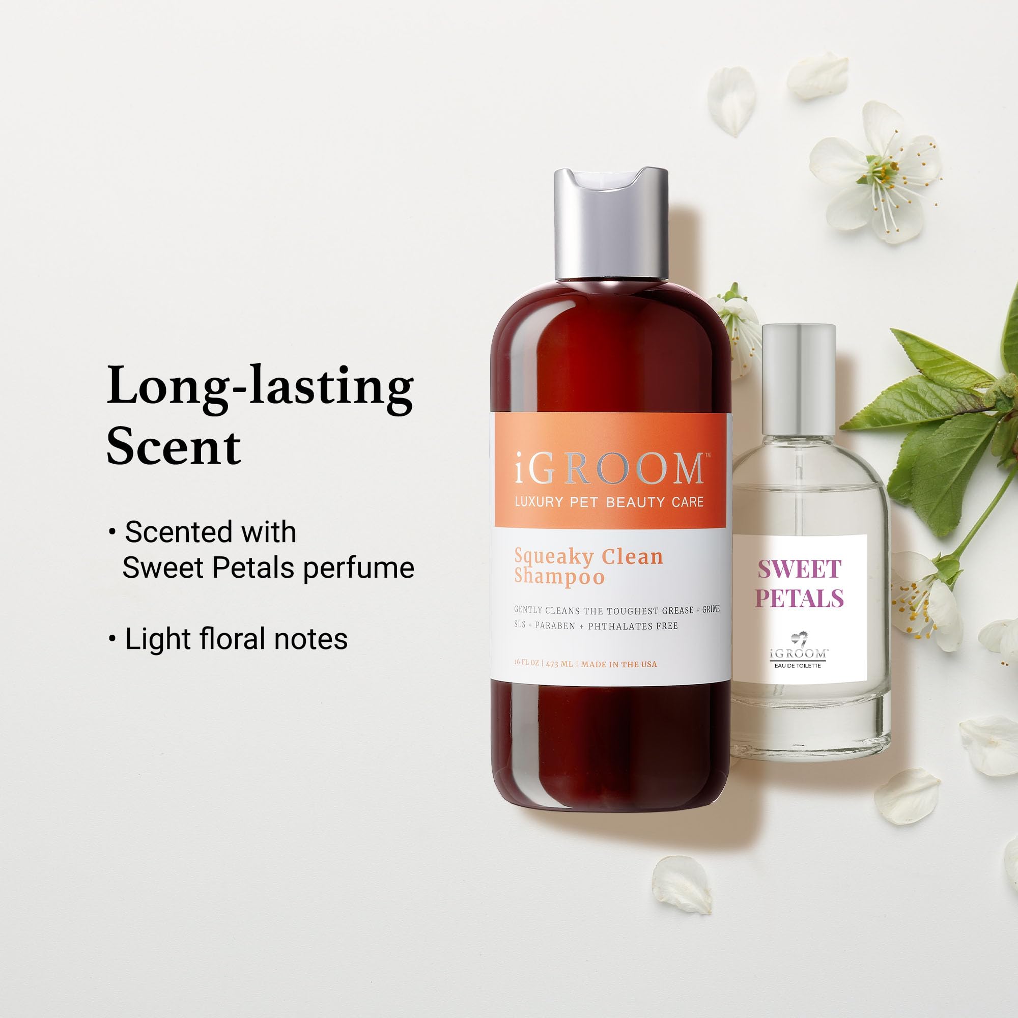USA made iGroom Squeaky Clean delivers professional salon quality.
