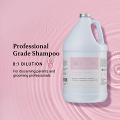 iGroom Tearless dog face closeup shows tearless, eye-safe grooming