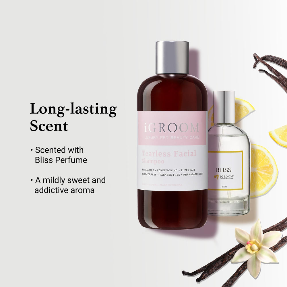 iGroom Tearless Shampoo USA-made badge signals quality and domestic production