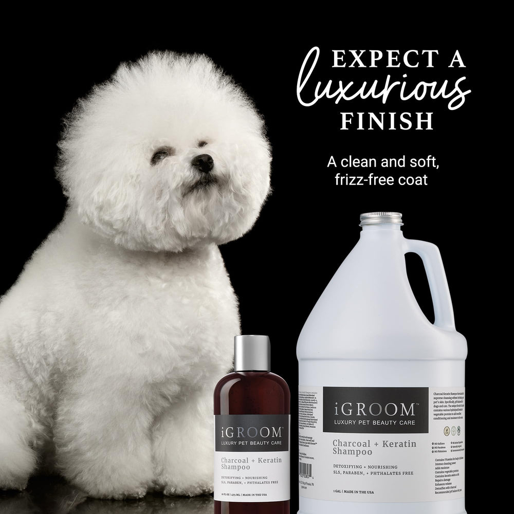 iGroom USA-made logo emphasizes luxury pet care and trusted manufacturing standards.