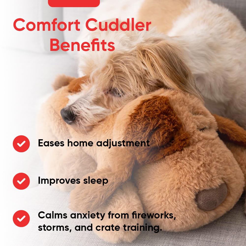 iHeartDogs comfort-cuddler-pillow-heartbeat-unit shows the soothing heartbeat feature for companionship.