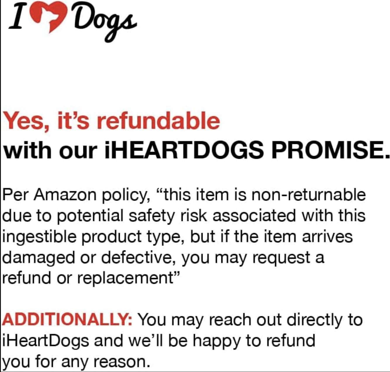 iHeartDogs safety-tested packaging ensuring freshness and safety
